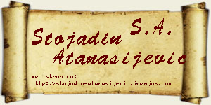 Stojadin Atanasijević vizit kartica